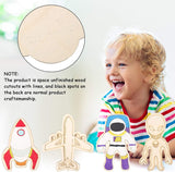 Outer Space Unfinished Wooden Cutouts Wooden Paint Crafts Decoration Kids DIY Craft Art Project 27 Pieces WoodArtSupply