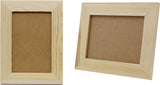 Pack of 6 Unfinished Solid Pine Wood Picture Frames for Arts & Crafts, DIY Painting Project Stand (6X8 Frame Size Holds 6X4 Pictures) WoodArtSupply