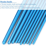 Paint Brushes Set, 2 Pack 20 Pcs round Pointed Tip Paintbrushes Nylon Hair Artist Acrylic Oil Watercolor WoodArtSupply