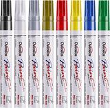 Paint Marker Pens 8 Mixed Colors Oil Based Permanent Waterproof Quick Dry Medium Tip WoodArtSupply