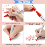 Paint Marker Pens 8 Mixed Colors Oil Based Permanent Waterproof Quick Dry Medium Tip WoodArtSupply