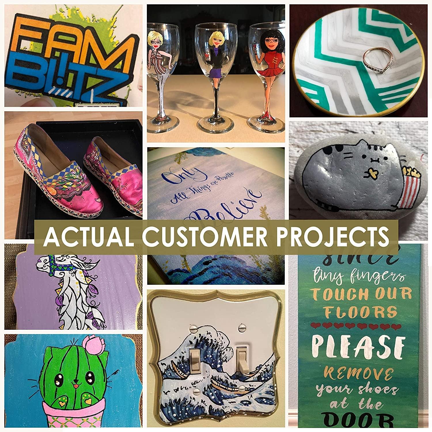 Paint Pens Acrylic Markers Set (12-Color) Rock Painting, Glass, Wood, Porcelain, Ceramic, Fabric, Paper, Kindness Rocks WoodArtSupply