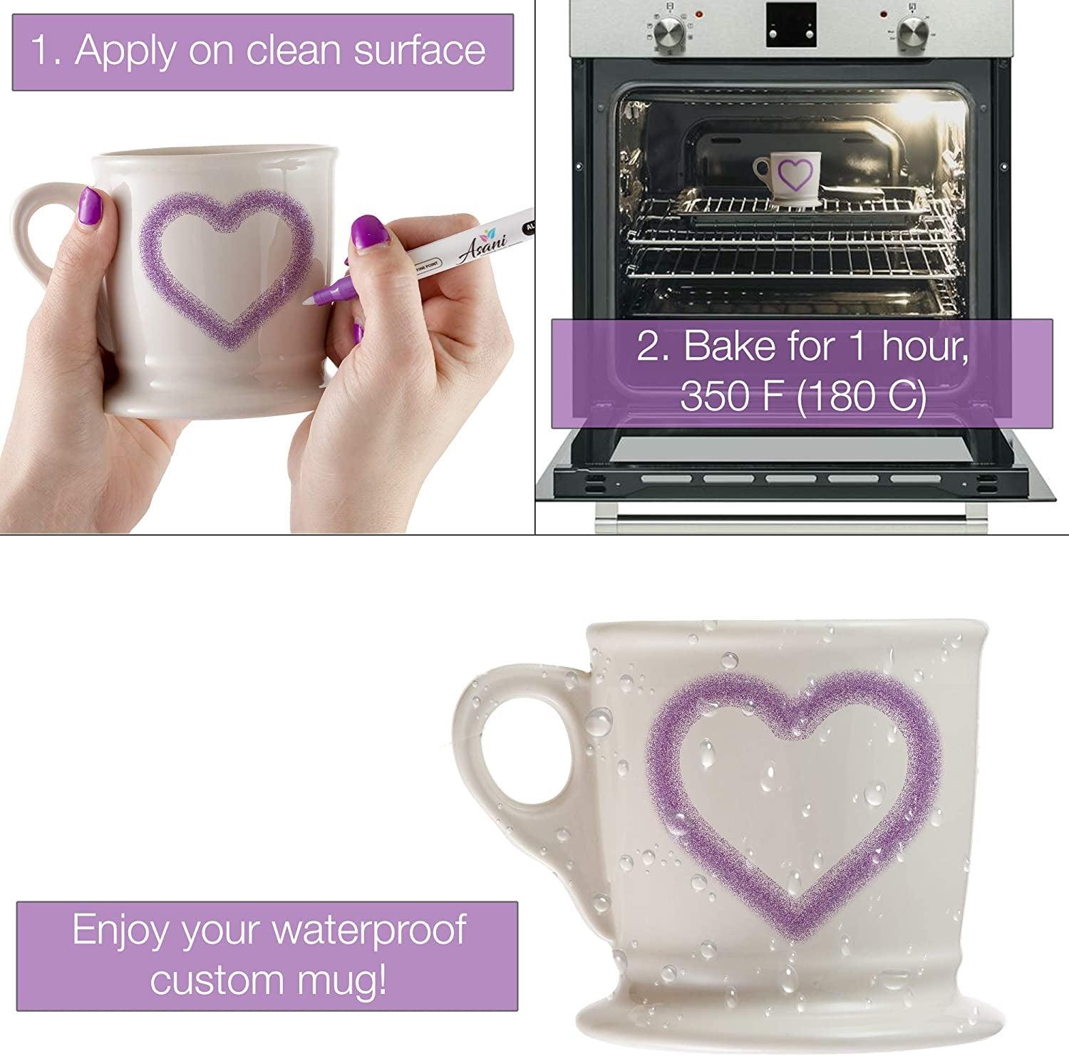 Paint Pens Acrylic Markers Set (12-Color) Rock Painting, Glass, Wood, Porcelain, Ceramic, Fabric, Paper, Kindness Rocks WoodArtSupply