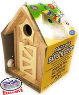 Paint Your Own Small Wooden Birdhouses (Includes Paints & Brushes) Gift Set Bundle - 3 Pack WoodArtSupply