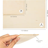 Plywood Sheets for Crafts 14Pc Blank Unfinished Basswood Thin Rectangle Wood Board Cutouts 2 Sizes 12Pc 6X4In 2Pc 12X8In WoodArtSupply