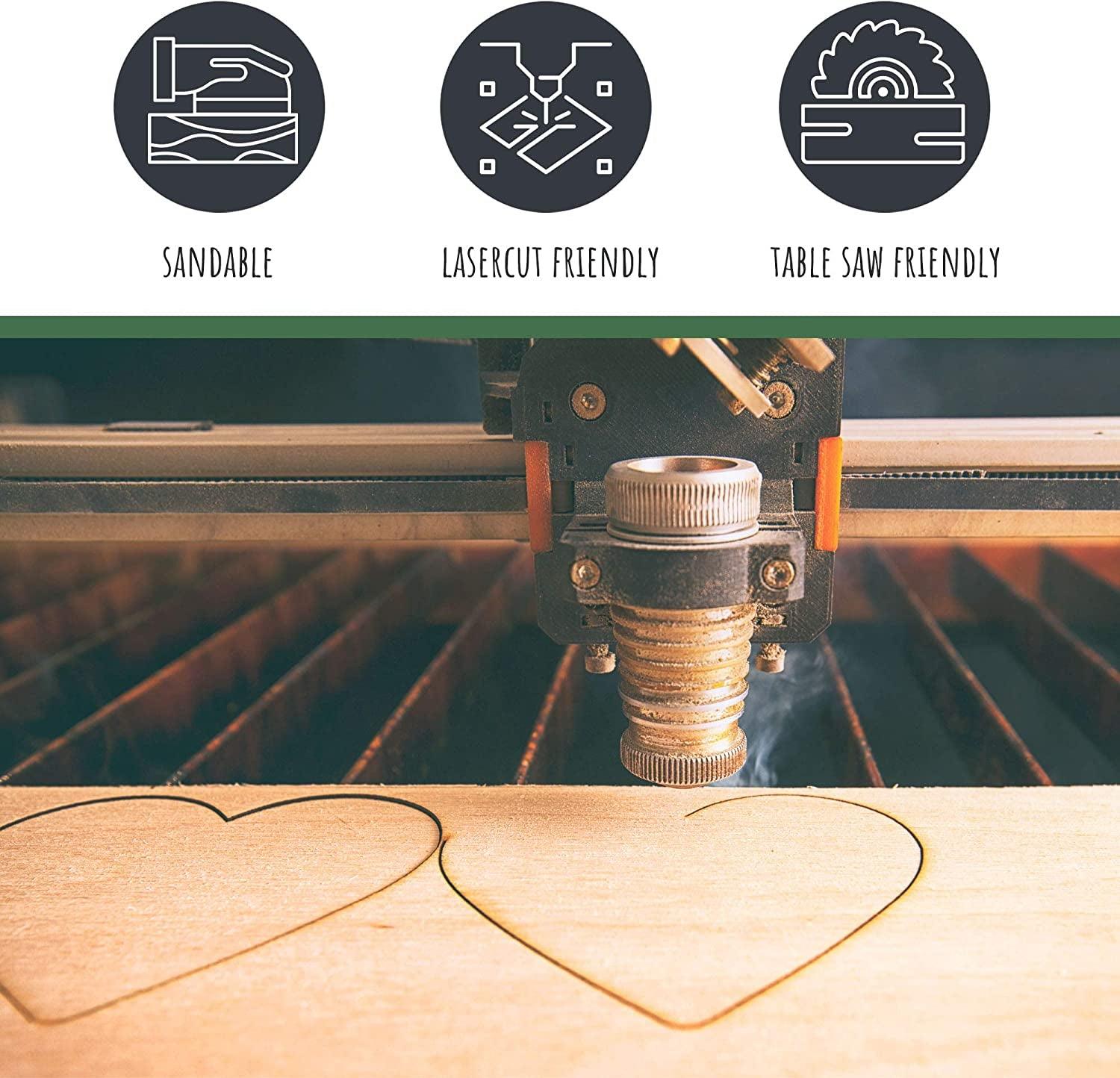 Plywood Sheets for Crafts 14Pc Blank Unfinished Basswood Thin Rectangle Wood Board Cutouts 2 Sizes 12Pc 6X4In 2Pc 12X8In WoodArtSupply