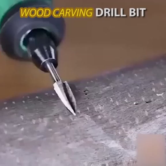 *10 Pieces Wood Carving Drill bits Wood Carving Engraving Tools Rotary Carving bits DIY Woodworking Drill Accessories