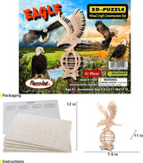 Eagle 3D Wooden Puzzle Craft Kit – Unique & Educational Model for Creative Minds WoodArtSupply