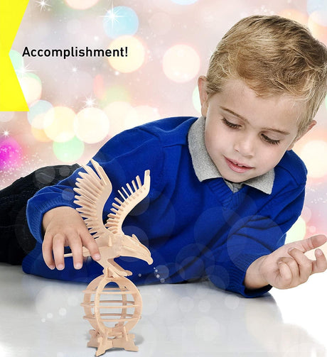 Eagle 3D Wooden Puzzle Craft Kit – Unique & Educational Model for Creative Minds WoodArtSupply
