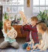 Lucky Dragon & Phoenix 3D Wooden Puzzle Model Kit WoodArtSupply