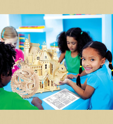 Lucky Dragon & Phoenix 3D Wooden Puzzle Model Kit WoodArtSupply