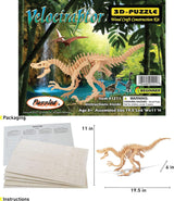 Velociraptor 3D Wooden Puzzle Kit – Engaging Craft Construction for Dinosaur Lovers WoodArtSupply