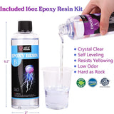 Resin Kits and Molds Complete Set, 16OZ Resin Molds Silicone Kit Bundle with Sphere, Pyramid Molds, Glitter and Dried Flowers WoodArtSupply