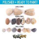 Rock Art Kit Painting Arts and Crafts Kit, 3 Pounds of Rocks and 12 Paints, Great Summer Activity WoodArtSupply