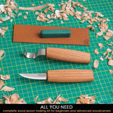 S01 Wood Spoon Carving Knives Set Spoon Making Tools Kit Whittling Knife Hook Knife Right-Handed Bowl Cup WoodArtSupply