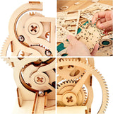 Solar 3D Wooden Puzzle Marble Run DIY Model Kit Craft Sets Educational Wood Mechanical Building Toys STEM Science Experiments WoodArtSupply