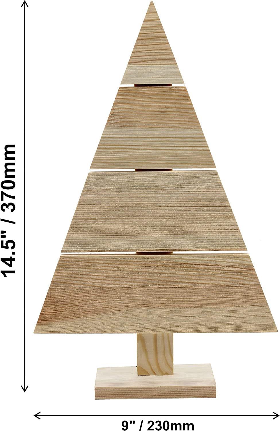 Standing Wood Pallet Christmas Tree, 14.5" X 9.5", Rustic Farmhouse Decoration, Craft Project | Pack of 2 - WoodArtSupply