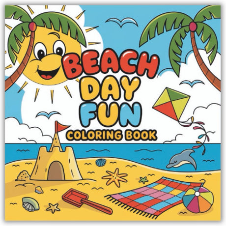 "Sunshine & Seashells – My Big Beach Adventure!": Fun in the sun with palm trees, surfboards, ice cream, and sandy smiles on every page (COZY COLORING BOOK) WoodArtSupply