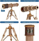 Monocular Telescope 3D Wooden Puzzle Kit for Adults and Teens - DIY Craft Gift WoodArtSupply