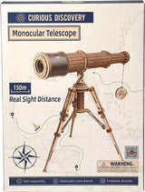 Monocular Telescope 3D Wooden Puzzle Kit for Adults and Teens - DIY Craft Gift WoodArtSupply