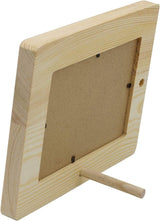 Unfinished 1/2 Inch Thick Wood Craft Picture Frame Holds 4X6 Inch Photo - Peg Stand Included WoodArtSupply