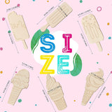 Unfinished Ice Cream Wood Cutouts Summer DIY Cutouts for Crafts Wooden Decor Art Paint 6 Styles(30 Pieces) WoodArtSupply