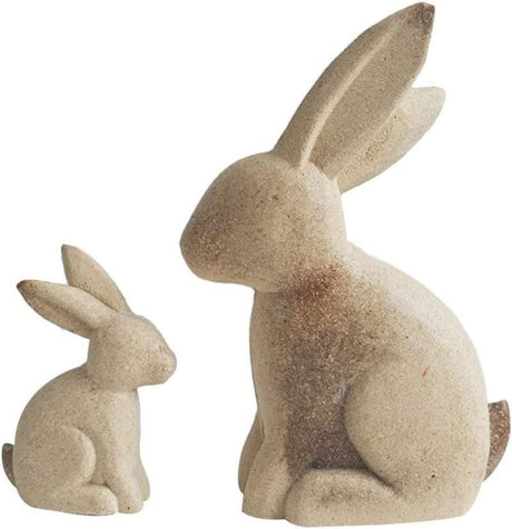 Unfinished Wood Animal Ornament Blank Wood Rabbit Peg Doll Figure Cutout Table Statue Model for Kids DIY Painting WoodArtSupply