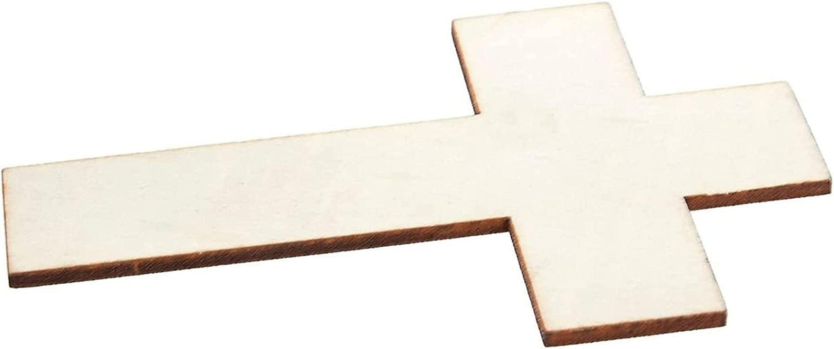 Unfinished Wood Cutout 25-Pack Cross Shaped for Wooden Craft DIY Projects, Sunday School, Church, Home 2.7 X 4.2" WoodArtSupply