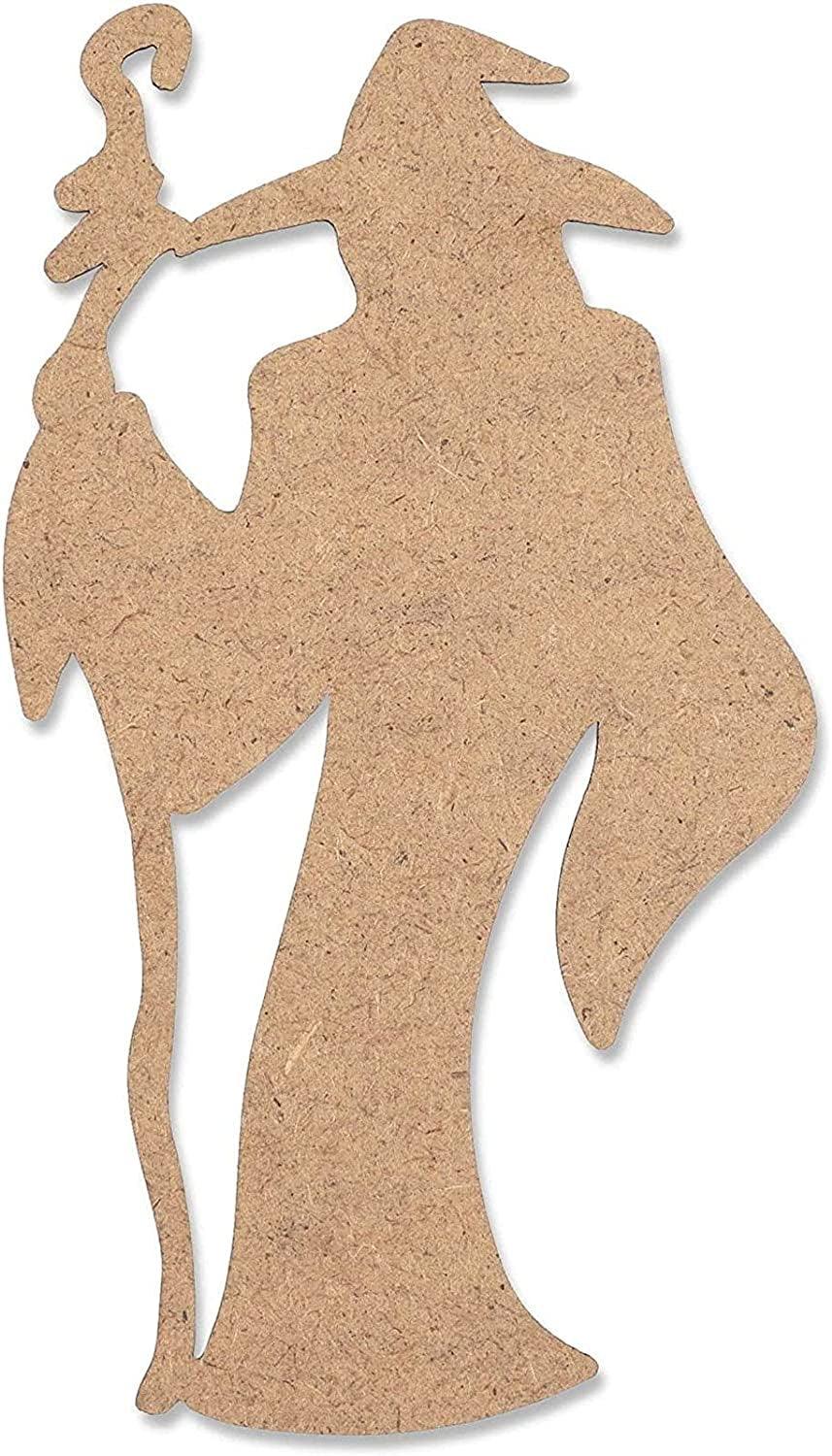 Unfinished Wood Cutouts, Witch Halloween Decorations (24 Pack) - WoodArtSupply