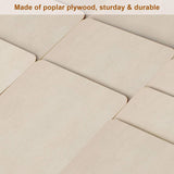 Unfinished Wood Pieces, 50Pcs 4 X 4 Inch Blank Natural Wood Square Wooden Cutouts Board WoodArtSupply