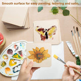 Unfinished Wood Pieces, 50Pcs 4 X 4 Inch Blank Natural Wood Square Wooden Cutouts Board WoodArtSupply