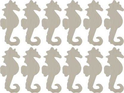 Unfinished Wood Seahorse Cutout Shapes, 5 Inch Tall, Ready to Paint or Decorate, Pack of 12 - WoodArtSupply