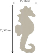 Unfinished Wood Seahorse Cutout Shapes, 5 Inch Tall, Ready to Paint or Decorate, Pack of 12 WoodArtSupply