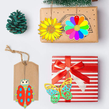 Unfinished Wooden Cutouts Butterfly Wood Slices Flower Wood Cutouts Blank Wooden Paint Crafts Kids WoodArtSupply