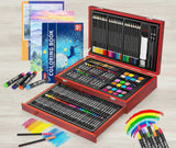 Deluxe 150‑Piece Wooden Art Kit – Mixed‑Media Drawing & Painting Set with Sketch Pads and Gift Box WoodArtSupply