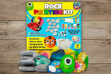 Rock Painting Kit Deluxe for Kids – 12 Rocks, Waterproof Paints & Craft Supplies, Creative Art Set for Ages 6–10 WoodArtSupply