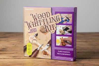 Wood Whittling Kit for Adults & Teens – Complete Wood Carving Tools Set – DIY Hobby Craft Kit