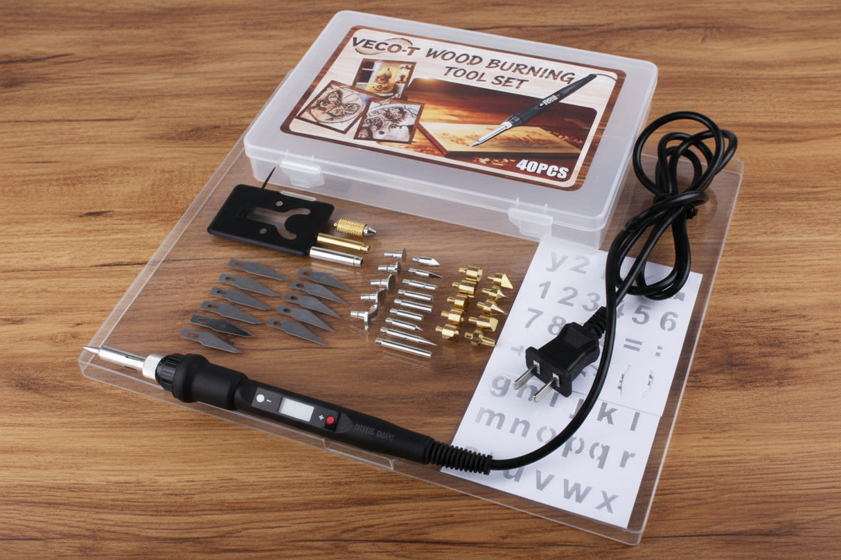 40Pcs Wood Burning Kit, Craft Culture Burning Tools for Beginners WoodArtSupply