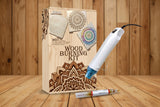 Beginner Wood Burning Kit with Markers, Heat Gun, Stencils and Wood Pieces WoodArtSupply
