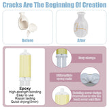 WEBEEDY Kintsugi Repair Kit Gold 17 Pcs Japanese Ceramic Repair Kit Restore Broken Ceramics with Gold Dust for DIY Kintsugi Repair Starter,Japanese Art Gift for Broken Ceramics Glass Jade Sculptures WEBEEDY