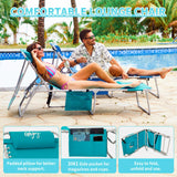 #WEJOY 3 in 1 Tanning Chair with Face Hole & Canopy, 300 lbs Heavy Duty 5 Positions Folding Face Down Lounge Chairs Outdoor with Pillow & Storage Bag Portable for Pool Beach Lawn Camping (Cyan) #WEJOY
