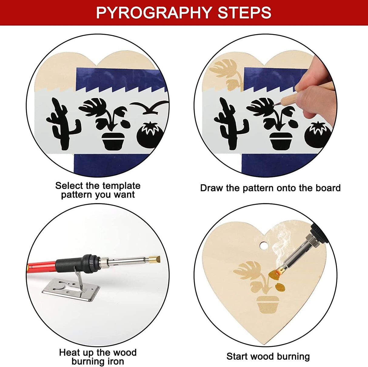 Wood Burning Kit 73PCS Professional Pen and Accessories Wooden Kits Embossing Carving and Wood Burning WoodArtSupply