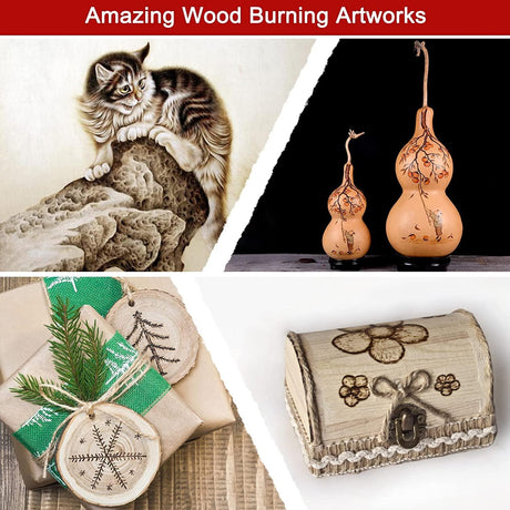 Wood Burning Kit 73PCS Professional Pen and Accessories Wooden Kits Embossing Carving and Wood Burning WoodArtSupply