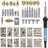 Wood Burning Kit, Tool Adjustable Temperature Woodburning Pyrography Pen Kit for Adults 46 Pcs WoodArtSupply