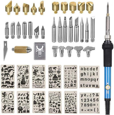 Wood Burning Kit, Tool Adjustable Temperature Woodburning Pyrography Pen Kit for Adults 46 Pcs