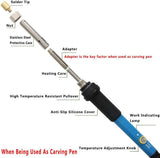 Wood Burning Kit, Tool Adjustable Temperature Woodburning Pyrography Pen Kit for Adults 46 Pcs WoodArtSupply