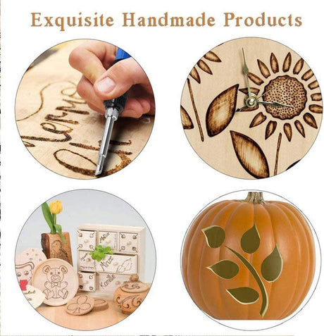 Wood Burning Kit, Tool Adjustable Temperature Woodburning Pyrography Pen Kit for Adults 46 Pcs WoodArtSupply