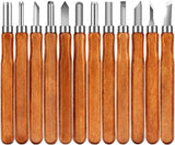 Wood Carving Tools, 12 Set SK2 Carbon Steel Sculpting Knife Kit for Beginners & Professions WoodArtSupply