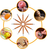 Wood Carving Tools, 12 Set SK2 Carbon Steel Sculpting Knife Kit for Beginners & Professions WoodArtSupply