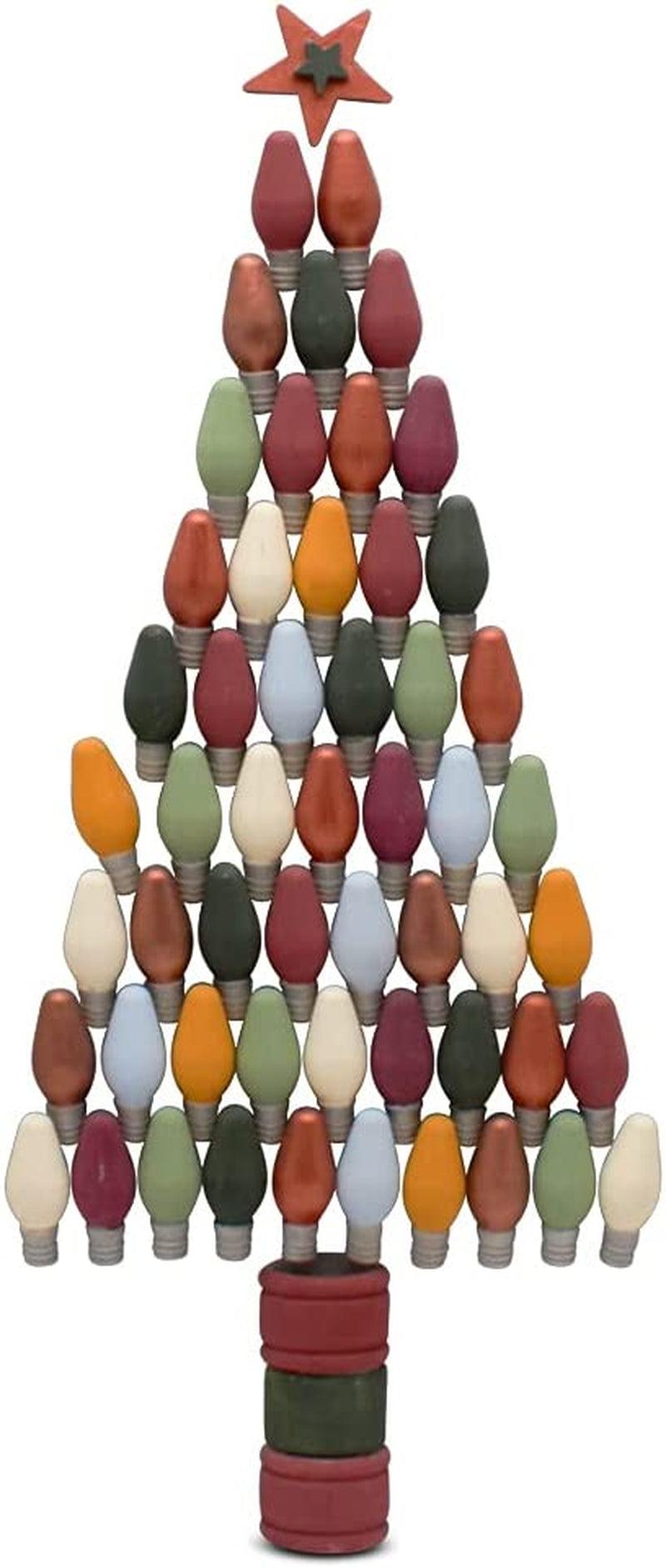 Wood Christmas Light Bulb, 12 Unfinished Wood Ornaments for Crafts and Christmas Trees, 2-1/8 Inch, Use as Christmas Crafts - WoodArtSupply